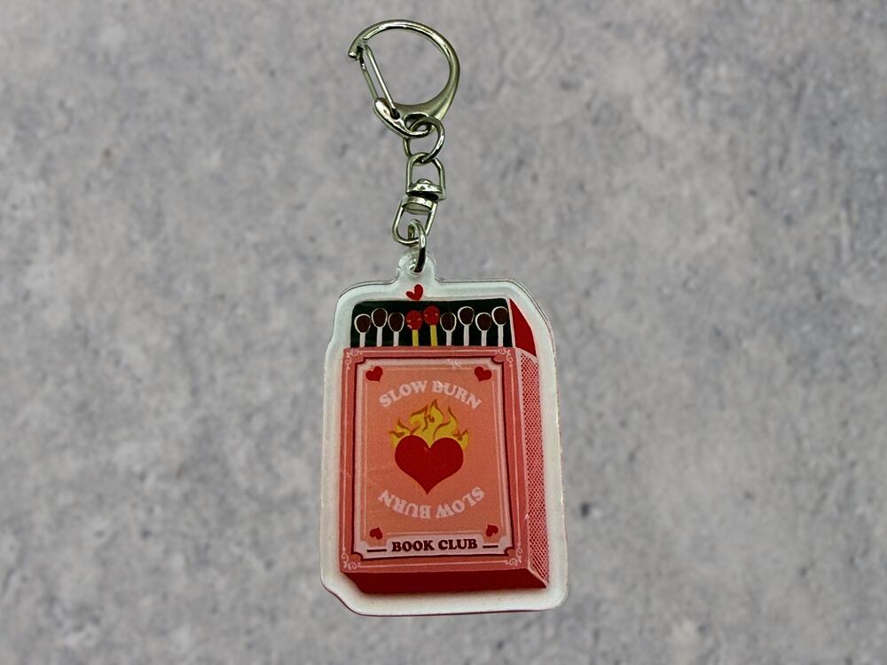 ⭐PICK 3/$15 Slow Burn Romance Reader Keychain, BookTok Acrylic Keyring